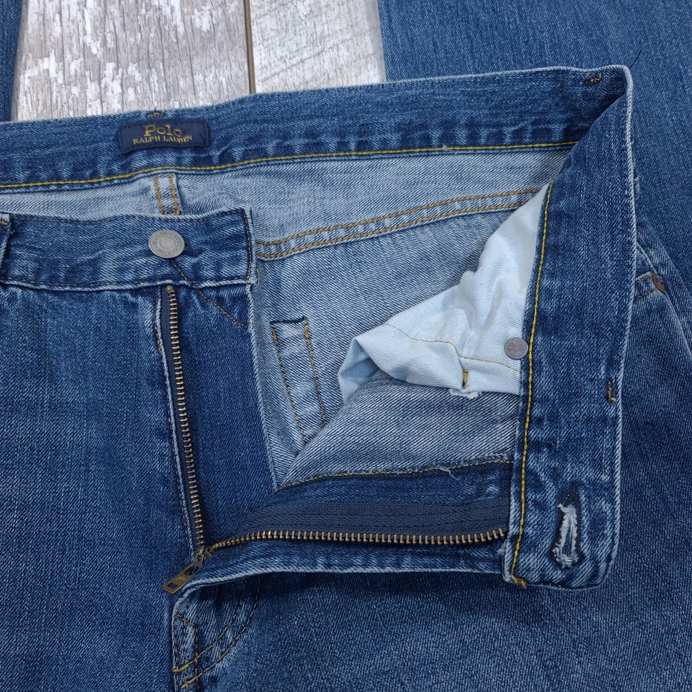 Polo Ralph Lauren Jeans Mens 35x32 Blue Sullivan Slim Fit Denim Pants - Picture 6 of 8